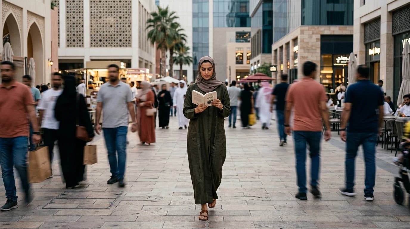 شخص يحافظ على تركيزه وسط بيئة مليئة بالمشتتات